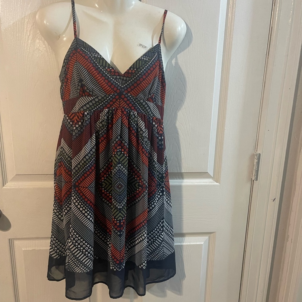 American Eagle Outfitters Red and Black Mini Dress